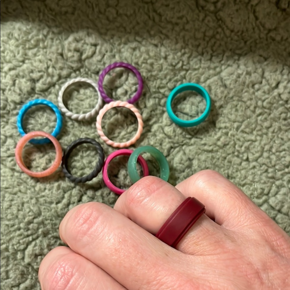 Colorful Silicone Ring Set